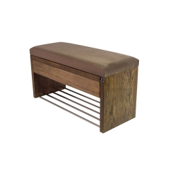 Ławka Szafka Pufa Tapicerowana Siedzisko Gładkie Brązowy LGS-3 Rozmiary od 50 cm do 200 cm