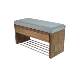 Ławka Szafka Pufa Tapicerowana Siedzisko Gładkie Popiel LGS-3 Rozmiary od 50 cm do 200 cm