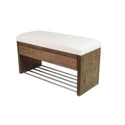 Ławka Szafka Pufa Tapicerowana Siedzisko Gładkie Ekoskóra Biały LGS-3 Rozmiary od 50 cm do 200 cm