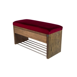 Ławka Szafka Pufa Tapicerowana Siedzisko Gładkie Bordowy LGS-3 Rozmiary od 50 cm do 200 cm