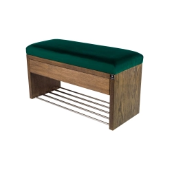 Ławka Szafka Pufa Tapicerowana Siedzisko Gładkie Butelkowa Zieleń LGS-3 Rozmiary od 50 cm do 200 cm