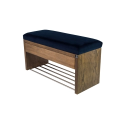 Ławka Szafka Pufa Tapicerowana Siedzisko Gładkie Granatowy LGS-3 Rozmiary od 50 cm do 200 cm