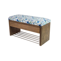 Ławka Szafka Pufa Tapicerowana Siedzisko Gładkie Kwiaty Malowane LGS-3 Rozmiary od 50 cm do 200 cm
