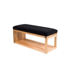 Ławka Szafka Pufa Tapicerowana Siedzisko Gładkie Czarny LGS-38 Rozmiary od 50 cm do 200 cm