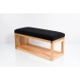 Ławka Szafka Pufa Tapicerowana Siedzisko Gładkie Czarny LGS-38 Rozmiary od 50 cm do 200 cm