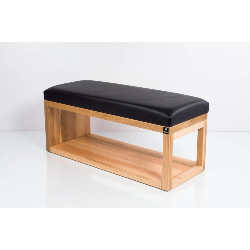 Ławka Szafka Pufa Tapicerowana Siedzisko Gładkie Ekoskóra Czarny LGS-38 Rozmiary od 50 cm do 200 cm