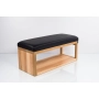 Ławka Szafka Pufa Tapicerowana Siedzisko Gładkie Ekoskóra Czarny LGS-38 Rozmiary od 50 cm do 200 cm