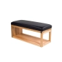 Ławka Szafka Pufa Tapicerowana Siedzisko Gładkie Ekoskóra Czarny LGS-38 Rozmiary od 50 cm do 200 cm