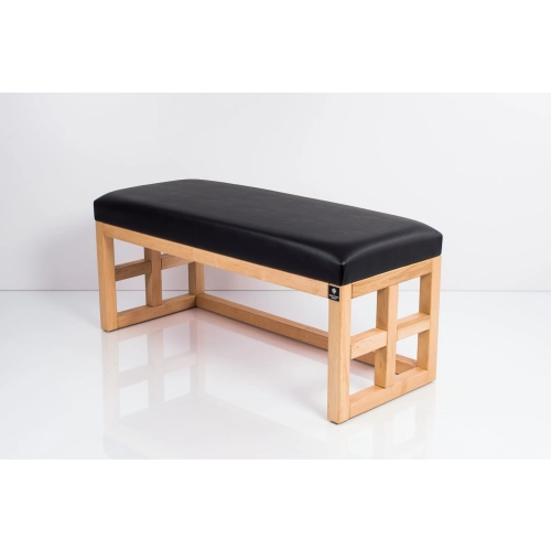 Ławka Szafka Pufa Tapicerowana Siedzisko Gładkie Ekoskóra Czarny LGS-39 Rozmiary od 50 cm do 200 cm