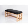 Ławka Szafka Pufa Tapicerowana Siedzisko Gładkie Ekoskóra Czarny LGS-39 Rozmiary od 50 cm do 200 cm