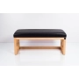 Ławka Szafka Pufa Tapicerowana Siedzisko Gładkie Ekoskóra Czarny LGS-39 Rozmiary od 50 cm do 200 cm