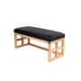 Ławka Szafka Pufa Tapicerowana Siedzisko Gładkie Ekoskóra Czarny LGS-39 Rozmiary od 50 cm do 200 cm
