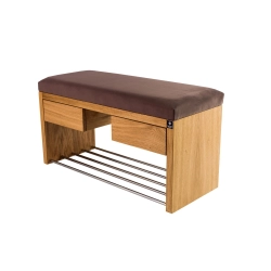 Ławka Szafka Pufa Tapicerowana Siedzisko Gładkie Brązowy LGS-4 Rozmiary od 50 cm do 200 cm