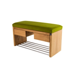 Ławka Szafka Pufa Tapicerowana Siedzisko Gładkie Zieleń Pistacja LGS-4 Rozmiary od 50 cm do 200 cm