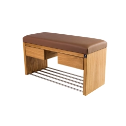 Ławka Szafka Pufa Tapicerowana Siedzisko Gładkie Ekoskóra Cappucino LGS-4 Rozmiary od 50 cm do 200 cm