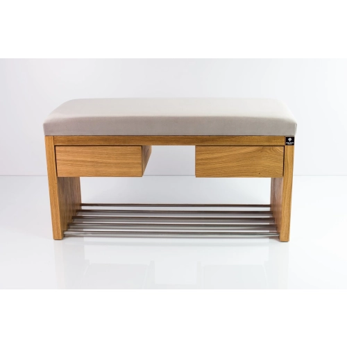 Ławka Szafka Pufa Tapicerowana Siedzisko Gładkie Srebrny LGS-4 Rozmiary od 50 cm do 200 cm