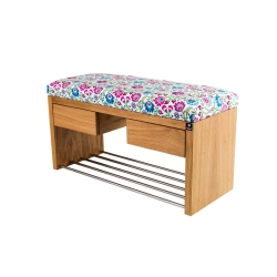Ławka Szafka Pufa Tapicerowana Siedzisko Gładkie Kwiaty Łowieckie LGS-4 Rozmiary od 50 cm do 200 cm