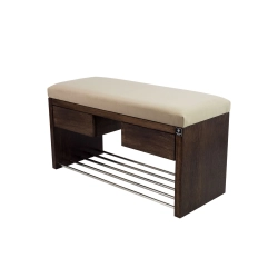 Ławka Szafka Pufa Tapicerowana Siedzisko Gładkie Beż LGS-4 Rozmiary od 50 cm do 200 cm