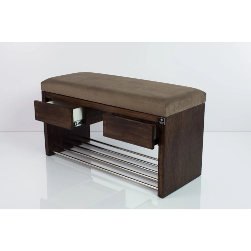 Ławka Szafka Pufa Tapicerowana Siedzisko Gładkie Brązowy LGS-4 Rozmiary od 50 cm do 200 cm