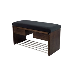 Ławka Szafka Pufa Tapicerowana Siedzisko Gładkie Grafit LGS-4 Rozmiary od 50 cm do 200 cm