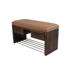 Ławka Szafka Pufa Tapicerowana Siedzisko Gładkie Ekoskóra Cappucino LGS-4 Rozmiary od 50 cm do 200 cm