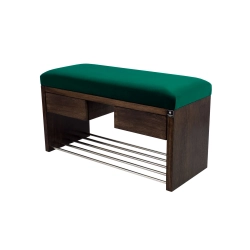 Ławka Szafka Pufa Tapicerowana Siedzisko Gładkie Butelkowa Zieleń LGS-4 Rozmiary od 50 cm do 200 cm