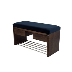 Ławka Szafka Pufa Tapicerowana Siedzisko Gładkie Granatowy LGS-4 Rozmiary od 50 cm do 200 cm