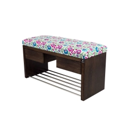 Ławka Szafka Pufa Tapicerowana Siedzisko Gładkie Kwiaty Łowieckie LGS-4 Rozmiary od 50 cm do 200 cm