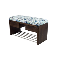 Ławka Szafka Pufa Tapicerowana Siedzisko Gładkie Kwiaty Malowane LGS-4 Rozmiary od 50 cm do 200 cm