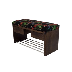 Ławka Szafka Pufa Tapicerowana Siedzisko Gładkie Liscie Maki Koliber LGS-4 Rozmiary od 50 cm do 200 cm