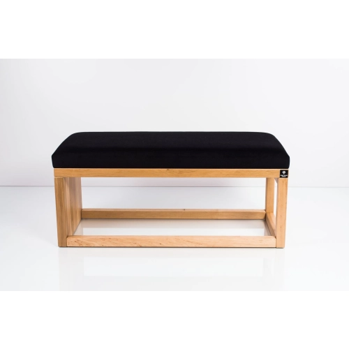 Ławka Szafka Pufa Tapicerowana Siedzisko Gładkie Czarny LGS-41 Rozmiary od 50 cm do 200 cm