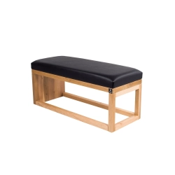 Ławka Szafka Pufa Tapicerowana Siedzisko Gładkie Ekoskóra Czarny LGS-41 Rozmiary od 50 cm do 200 cm