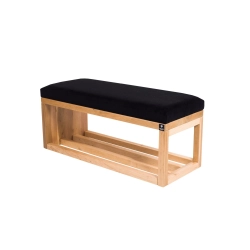 Ławka Szafka Pufa Tapicerowana Siedzisko Gładkie Czarny LGS-42 Rozmiary od 50 cm do 200 cm