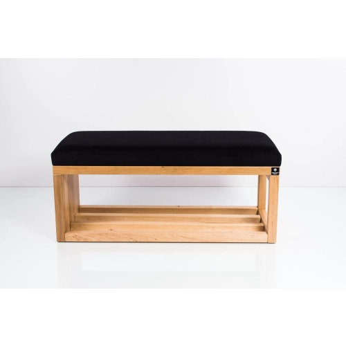 Ławka Szafka Pufa Tapicerowana Siedzisko Gładkie Czarny LGS-42 Rozmiary od 50 cm do 200 cm