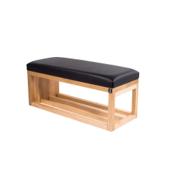 Ławka Szafka Pufa Tapicerowana Siedzisko Gładkie Ekoskóra Czarny LGS-42 Rozmiary od 50 cm do 200 cm