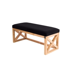 Ławka Szafka Pufa Tapicerowana Siedzisko Gładkie Czarny LGS-43 Rozmiary od 50 cm do 200 cm