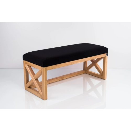 Ławka Szafka Pufa Tapicerowana Siedzisko Gładkie Czarny LGS-43 Rozmiary od 50 cm do 200 cm