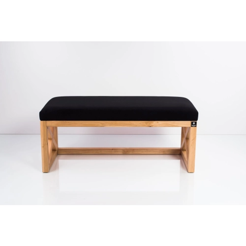 Ławka Szafka Pufa Tapicerowana Siedzisko Gładkie Czarny LGS-43 Rozmiary od 50 cm do 200 cm