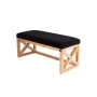 Ławka Szafka Pufa Tapicerowana Siedzisko Gładkie Czarny LGS-43 Rozmiary od 50 cm do 200 cm