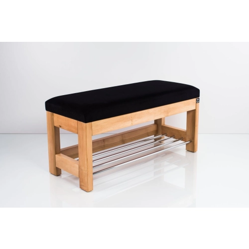 Ławka Szafka Pufa Tapicerowana Siedzisko Gładkie Czarny LGS-46 Rozmiary od 50 cm do 200 cm