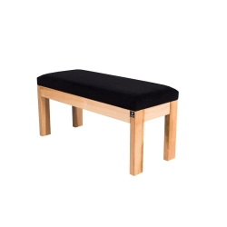 Ławka Szafka Pufa Tapicerowana Siedzisko Gładkie Czarny LGS-47 Rozmiary od 50 cm do 200 cm