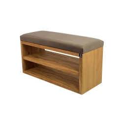 Ławka Szafka Pufa Tapicerowana Siedzisko Gładkie Brązowy LGS-5 Rozmiary od 50 cm do 200 cm