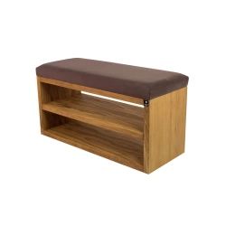 Ławka Szafka Pufa Tapicerowana Siedzisko Gładkie Brązowy LGS-5 Rozmiary od 50 cm do 200 cm