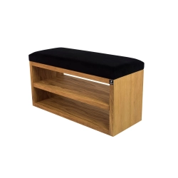 Ławka Szafka Pufa Tapicerowana Siedzisko Gładkie Czarny LGS-5 Rozmiary od 50 cm do 200 cm