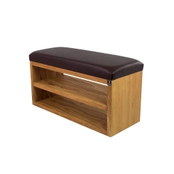 Ławka Szafka Pufa Tapicerowana Siedzisko Gładkie Ekoskóra Brązowy LGS-5 Rozmiary od 50 cm do 200 cm