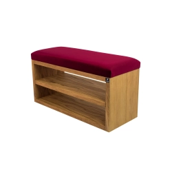 Ławka Szafka Pufa Tapicerowana Siedzisko Gładkie Bordowy LGS-5 Rozmiary od 50 cm do 200 cm