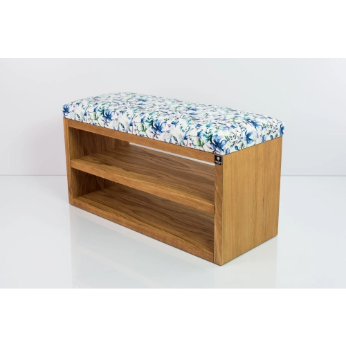 Ławka Szafka Pufa Tapicerowana Siedzisko Gładkie Kwiaty Malowane LGS-5 Rozmiary od 50 cm do 200 cm