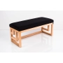 Ławka Szafka Pufa Tapicerowana Siedzisko Gładkie Czarny LGS-51 Rozmiary od 50 cm do 200 cm