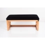 Ławka Szafka Pufa Tapicerowana Siedzisko Gładkie Czarny LGS-51 Rozmiary od 50 cm do 200 cm