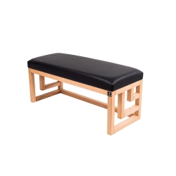 Ławka Szafka Pufa Tapicerowana Siedzisko Gładkie Ekoskóra Czarny LGS-51 Rozmiary od 50 cm do 200 cm